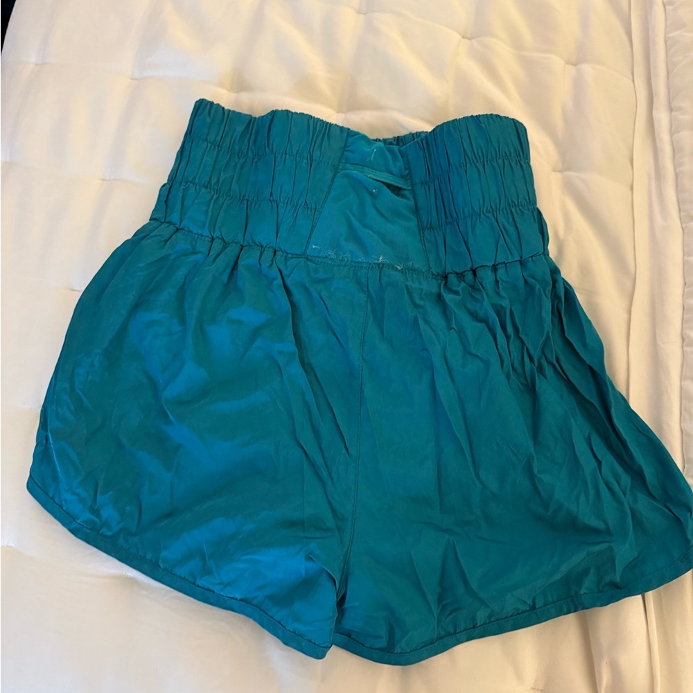 Blue High Waist Flowy Shorts